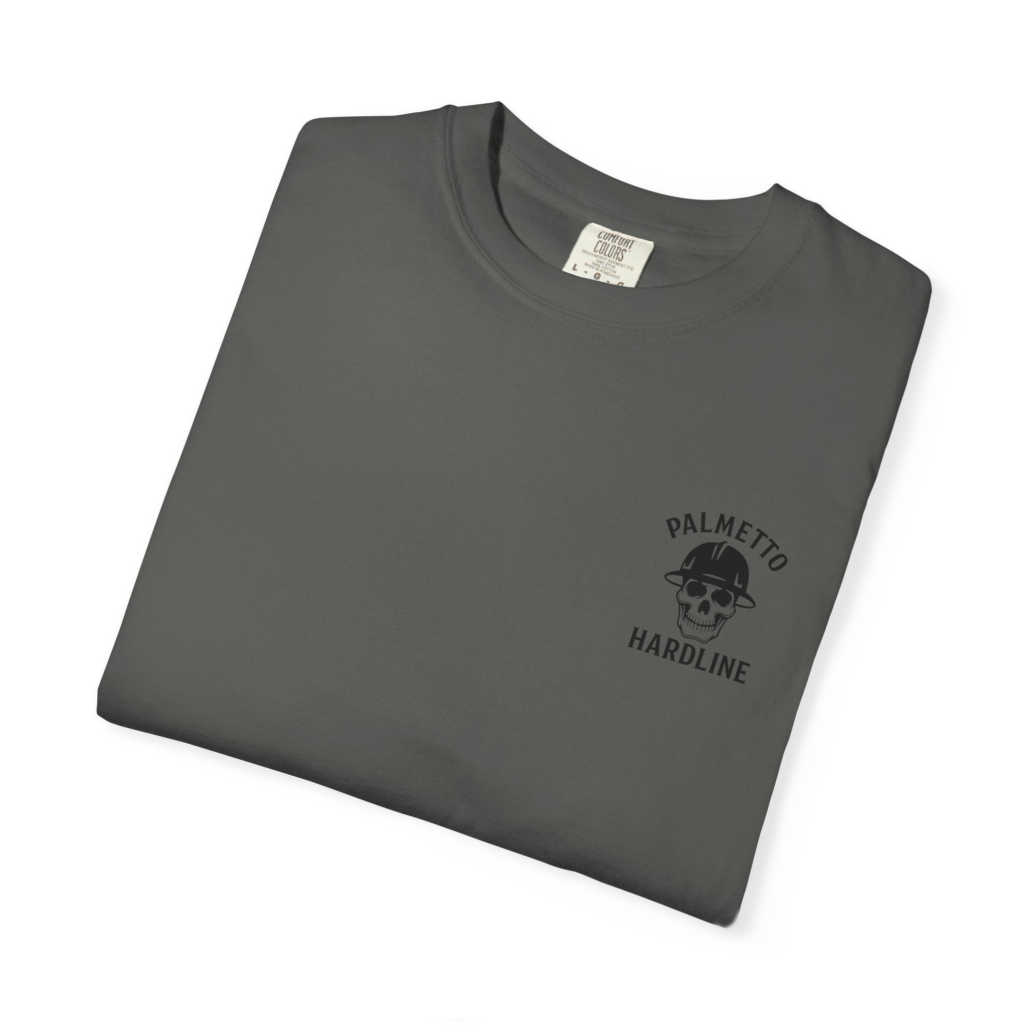 T-Shirt — Palmetto Hardline “Head Down Full Send” Skull Riding Bull Graphic