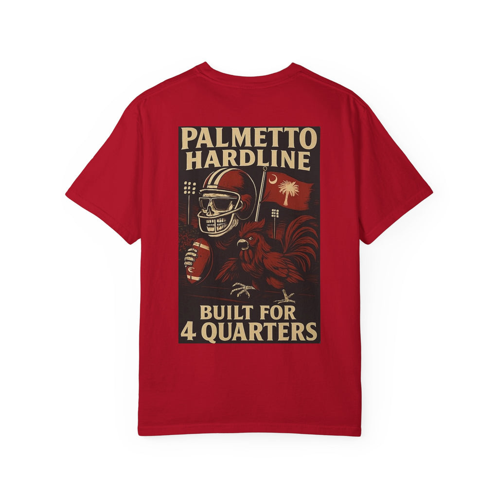 T-Shirt — Palmetto Hardline “Head Down Full Send” Skull Riding Bull Graphic