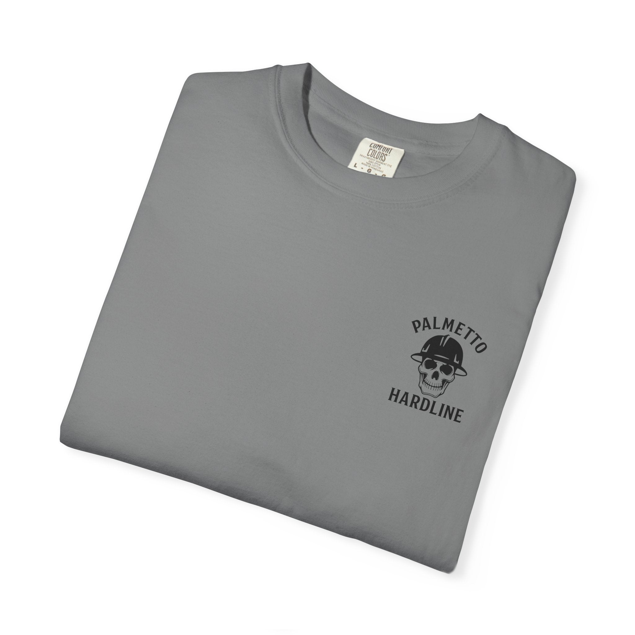T-Shirt — Palmetto Hardline “Head Down Full Send” Skull Riding Bull Graphic